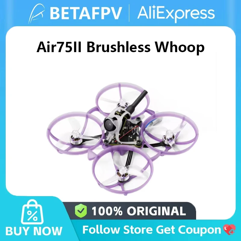 BETAFPV Air75 Brushless Whoop Quadcopter, ultralichte 1S 75 mm Micro Whoop drone met G473 5-in-1 Air Controller ELRS-ontvanger, 0802SE 23000KV motor, C03 FPV-camera, voor RC FPV Drone Racing BETAFPV Air75 Brushless Whoop Quadcopter, ultralichte 1S 75 mm Micro Whoop drone met G473 5-in-1 Air Controller ELRS-ontvanger, 0802SE 23000KV motor, C03 FPV-camera, voor RC FPV Drone Racing