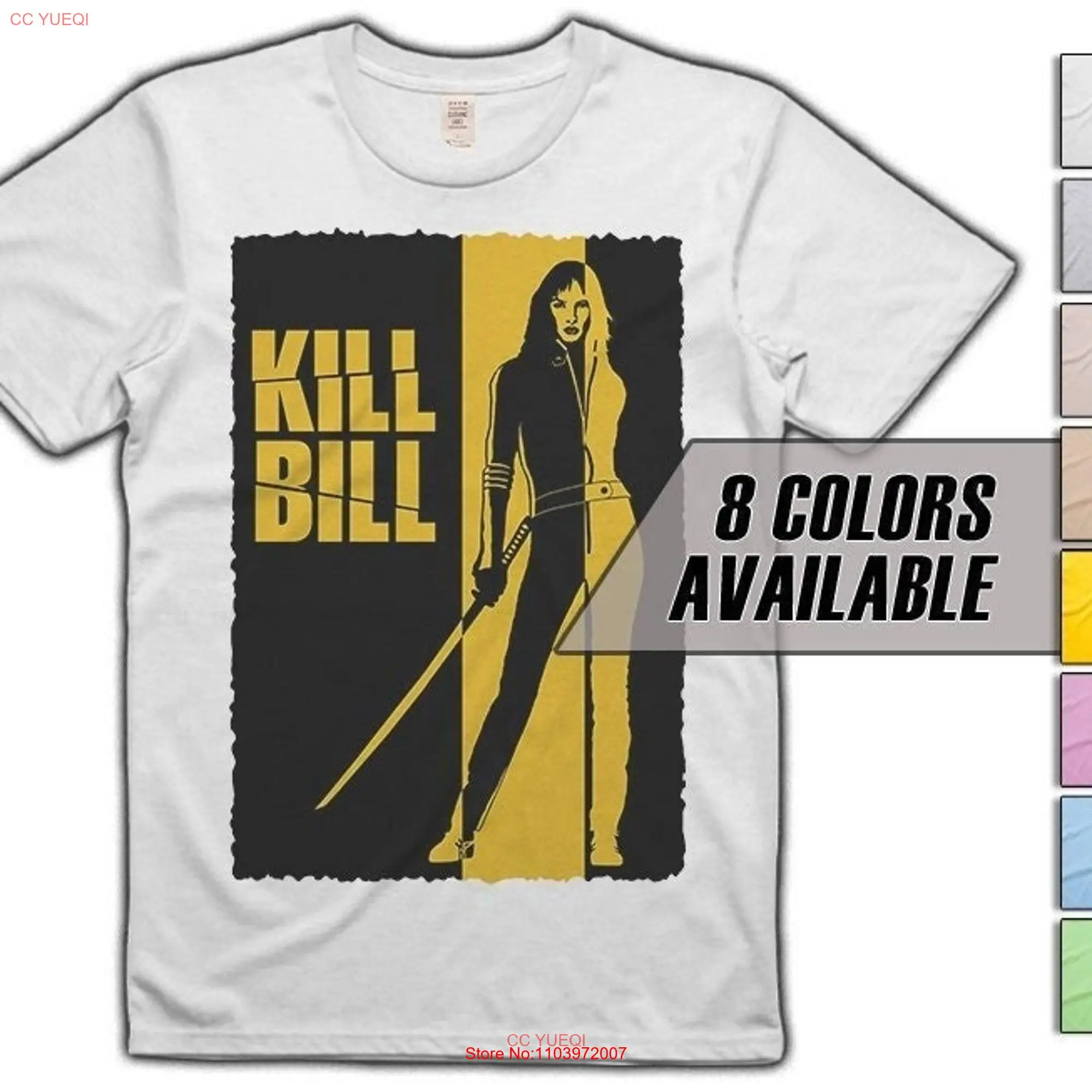 Футболка Kill Bill V21 из фильма, 8 цветов, Размеры S 5XL, винтажный вид, мягкий хлопок, длинные или Короткие рукава
