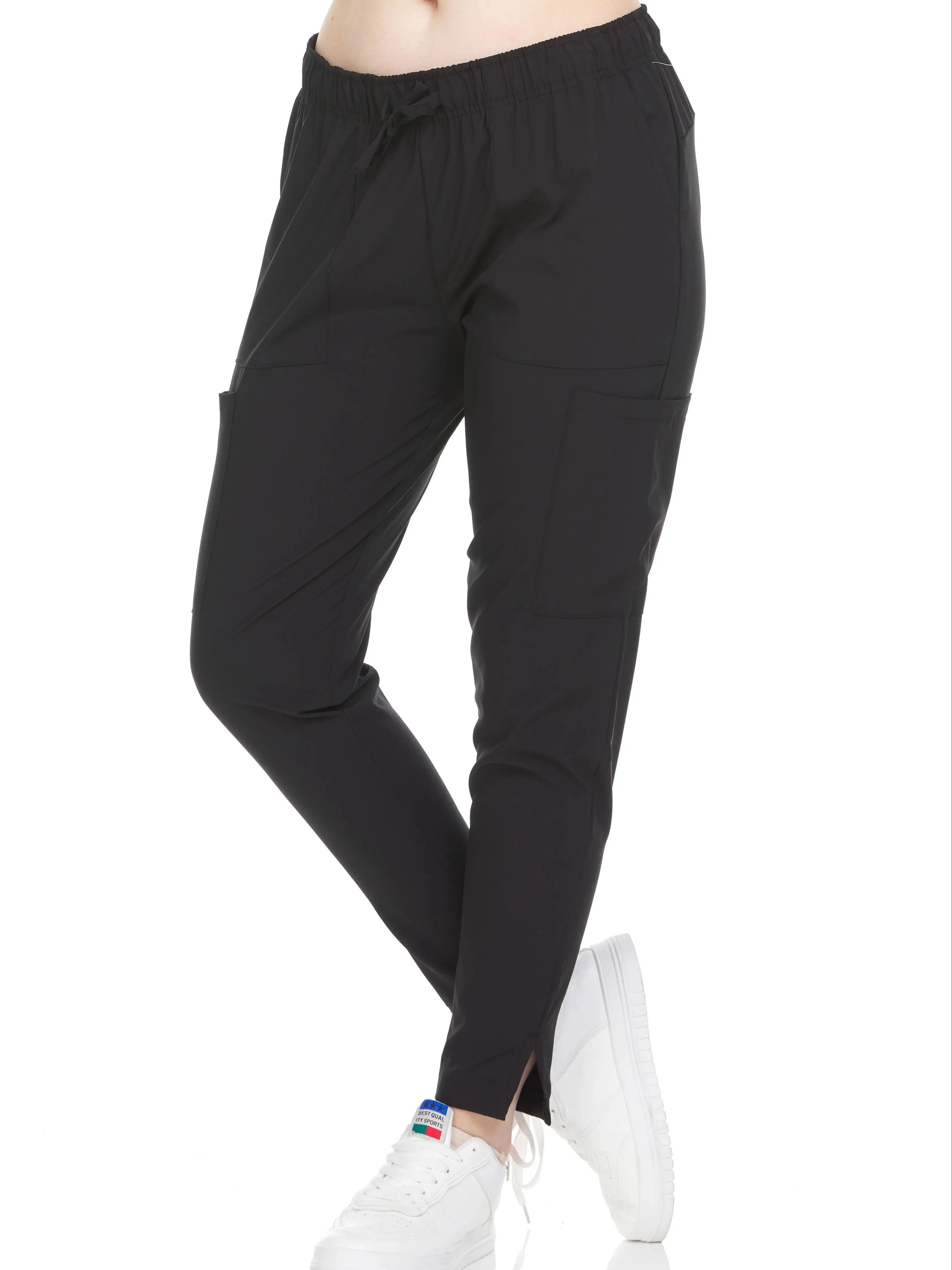 HEAL+WEAR Women's Skinny Scrubs Pants Multiple Convenient Pockets. 4-Way Stretch Spandex. Wrinkle-Resistant