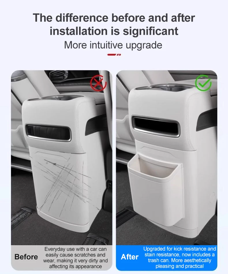 ل Denza D9 2024 2025 سلة مهملات السيارة الثلاجة المضادة للركلة غطاء مقاوم تخزين متعدد الوظائف تخزين الملحقات الداخلية