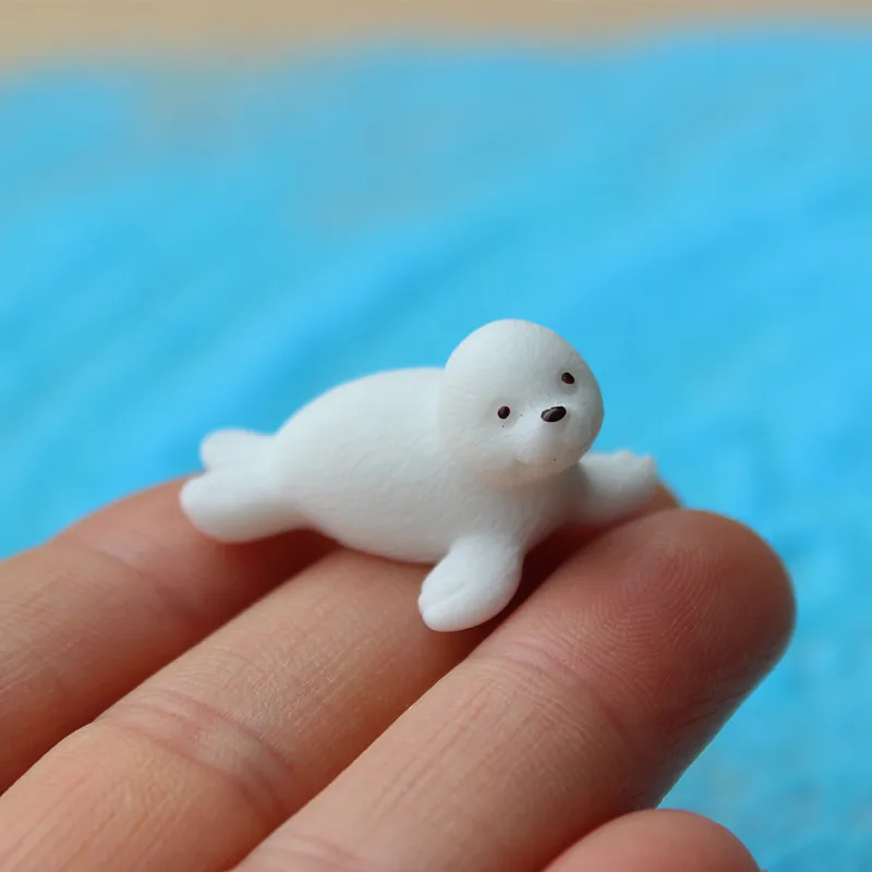 Polar Ice Seal Marine Animal Model Resin Early Childhood Education Figurine Children's Cognitive Toy Figurine
