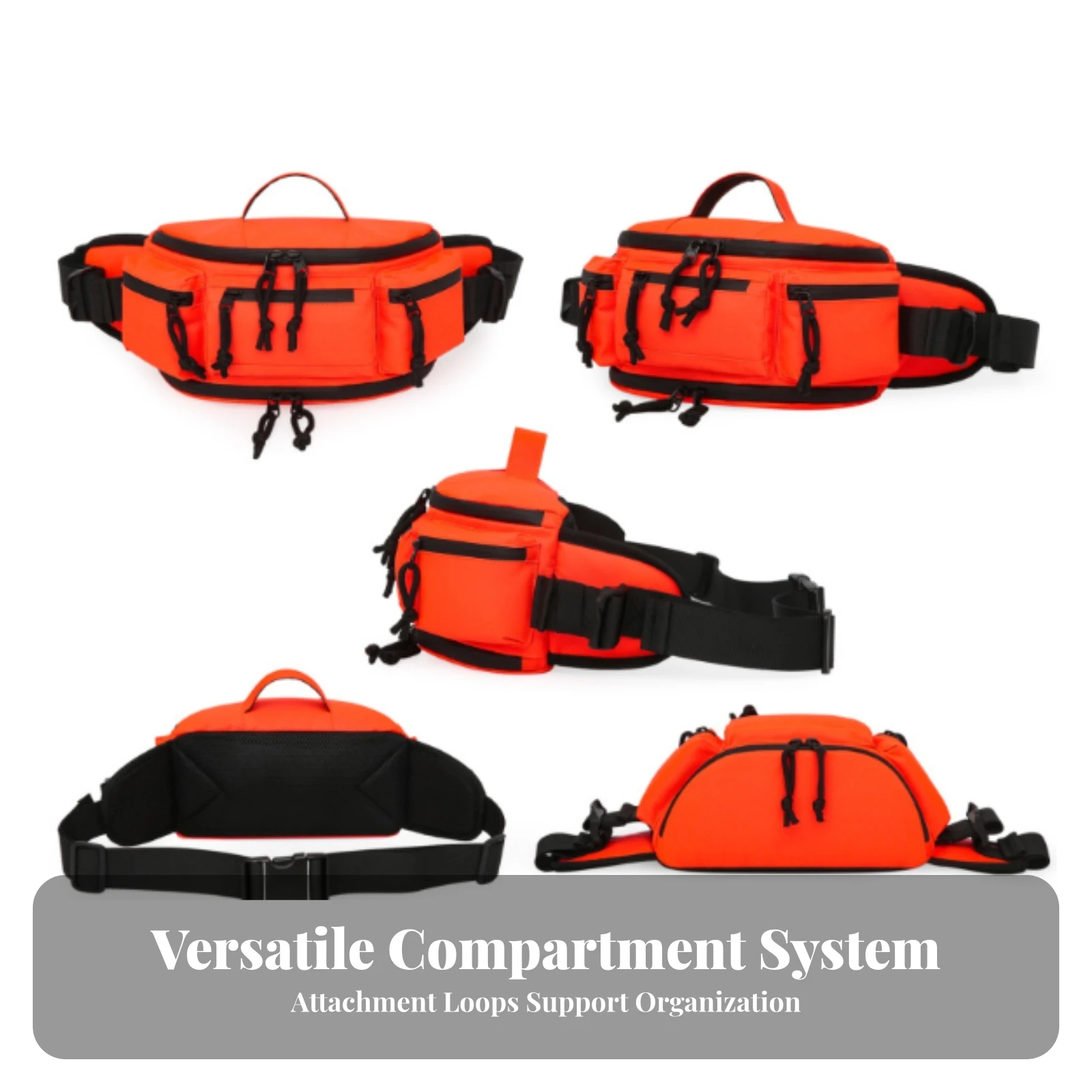 Motorcycle Riding Waist Bag Lightweight Waist Pack Cross-Body Chest Bag Slim Fanny Pack with Adjustable Strap