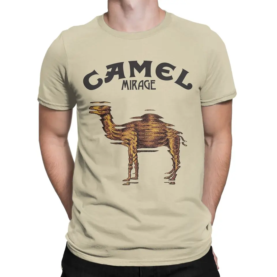 Camel Mirage Band T Shirt Men's Pure Cotton Novelty T-Shirts Crew