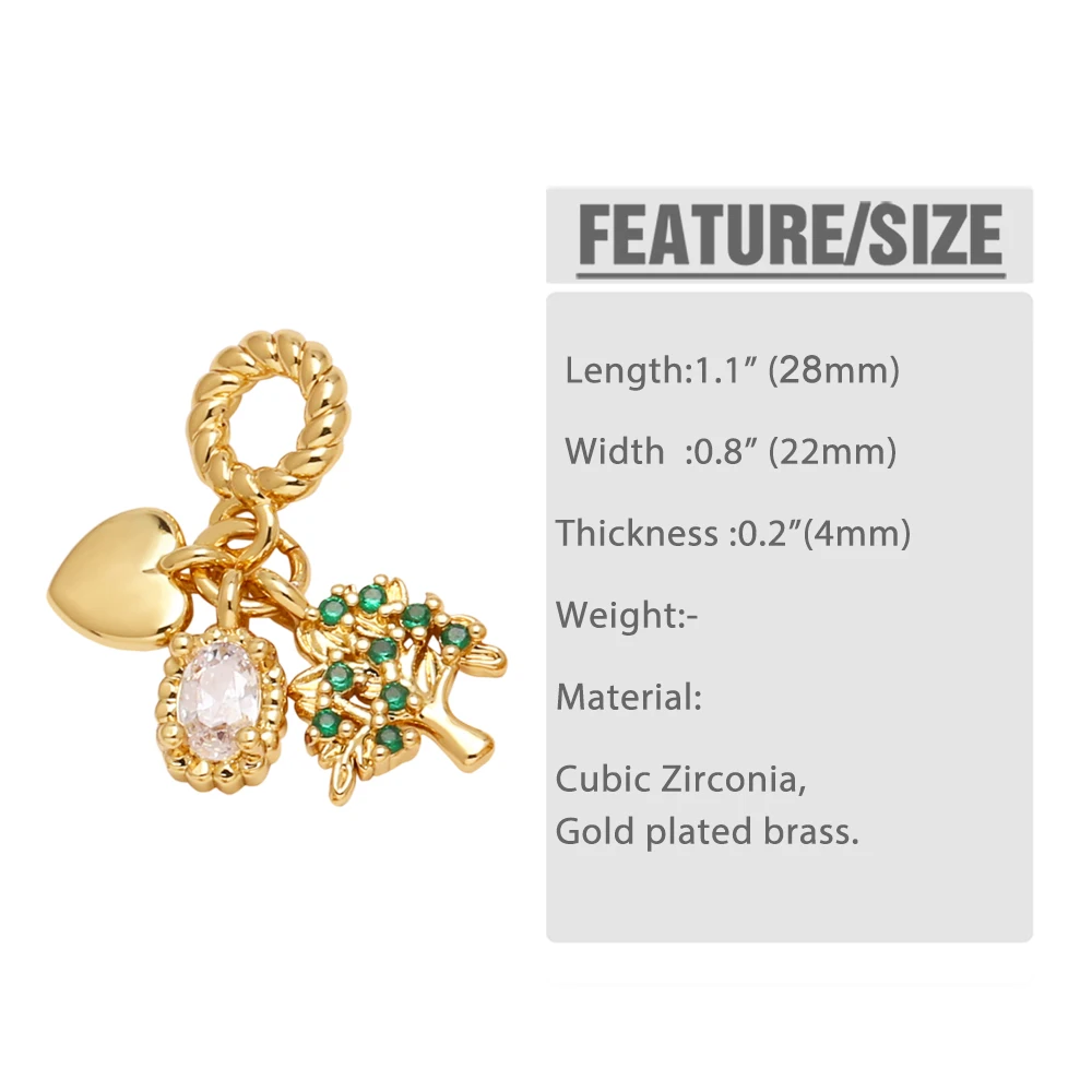 OCESRIO Enamel World Travel Pendant for Necklaces Copper Gold Plated Paris Landmark Life Tree Jewelry Making Component pdtb749
