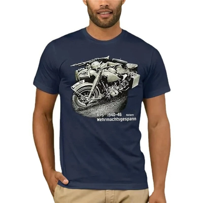 sgespann R75 Heavy Duty Motorcycle Side Car T Shirt. Short Sleeve 100% Cotton Casual T-shirt Loose Top Size S-3XL
