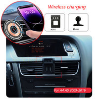 For Audi A4 B8 8K A5 8T8 8F 2009-2016 15W Car Wireless Charger Phone Holder Base Magnetic Bracket Fast Charging Accessories