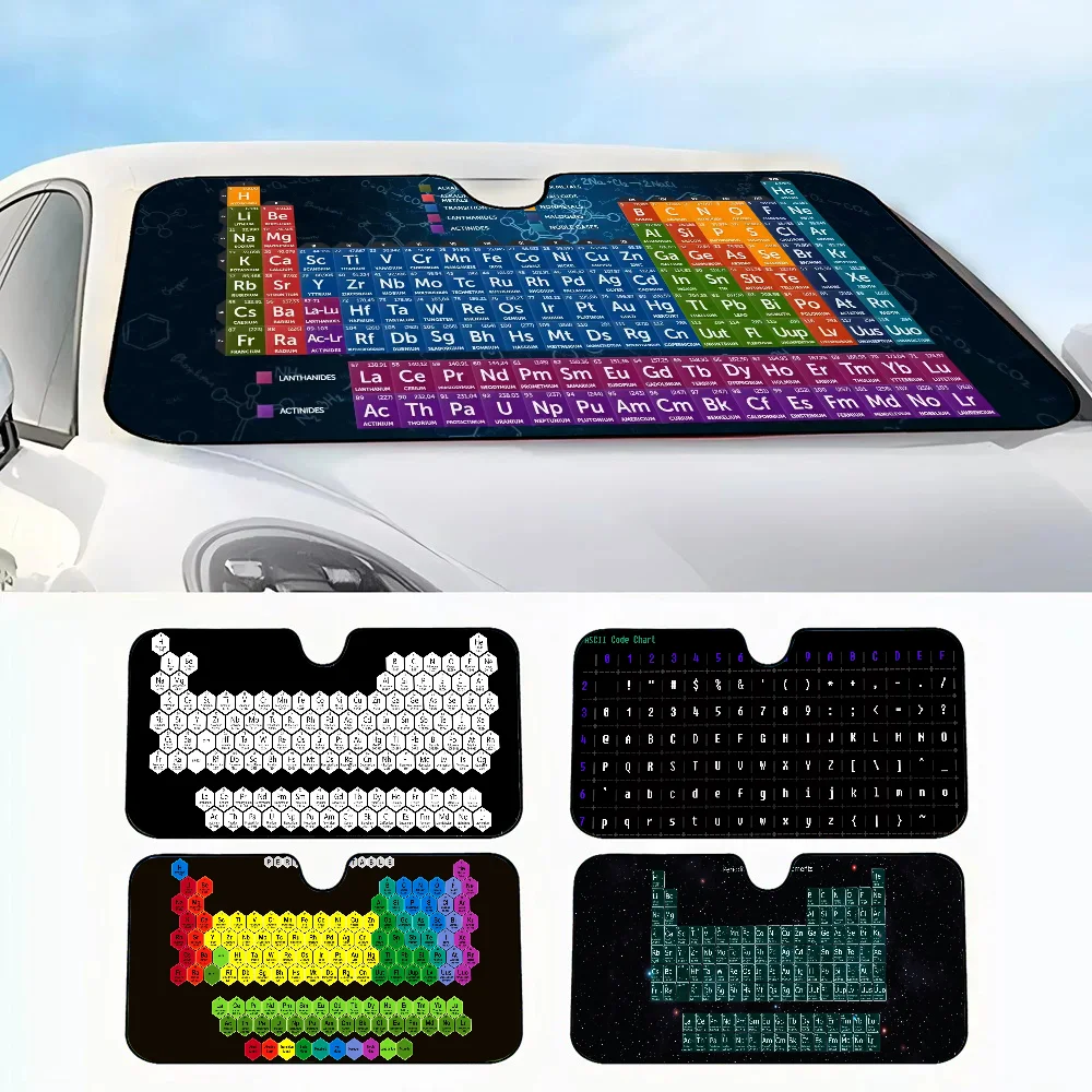 Периодическая таблица элементов, автомобильный солнцезащитный козырек, лобовое стекло, солнцезащитный козырек, персонализированный блок с изображением, УФ-лучи, козырек, защита от солнца для автомобиля