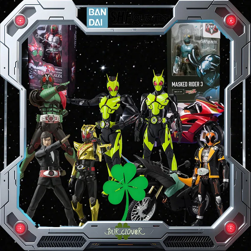 

Bandai Original SHF Anime Figure Kamen Rider Build Cross-Z CHARGE Zero-One Movable Joints High Quality Collectible Toys