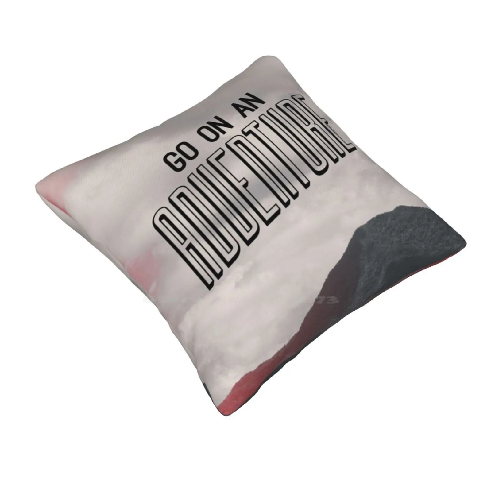 Adventure Pillows Case Bedroom Home Decoration Typography Retro Landscape Light Leak Mountains Nature Outdoors Adventure Black