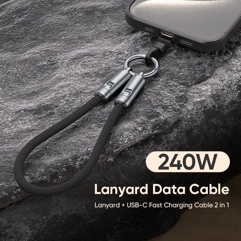 Wrist Lanyard USB C to Type C Fast Charging Cable,Travel Essentials Portable Keychain Cord for iPhone 17,Samsung Galaxy Z Flip