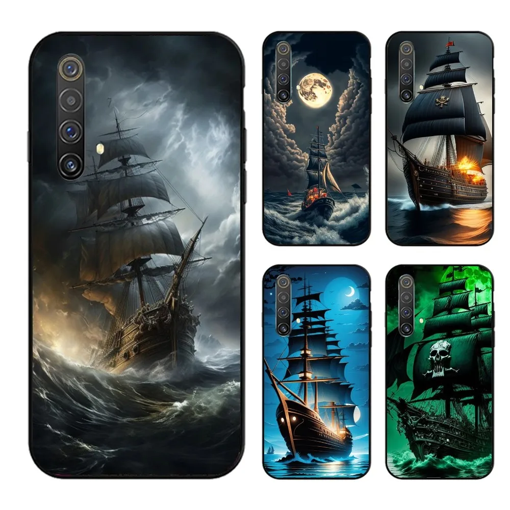 Pirate Corsair Mobile Cell Phone Case for OPPO Find X5 X3 X2 A93 Reno 8 7 Pro A74 A72 A53 Black Soft Phone Cover Funda