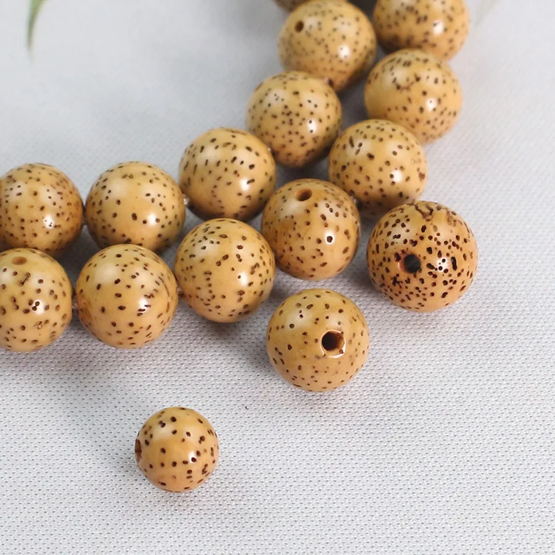 10 pièces/lot de perles rondes en forme d'étoile jaune naturelle, lune, Bodhi, 8/9/10/11mm, pour femmes/hommes, Bracelets de perles Zen, entretoises, bijoux de prière à faire soi-même