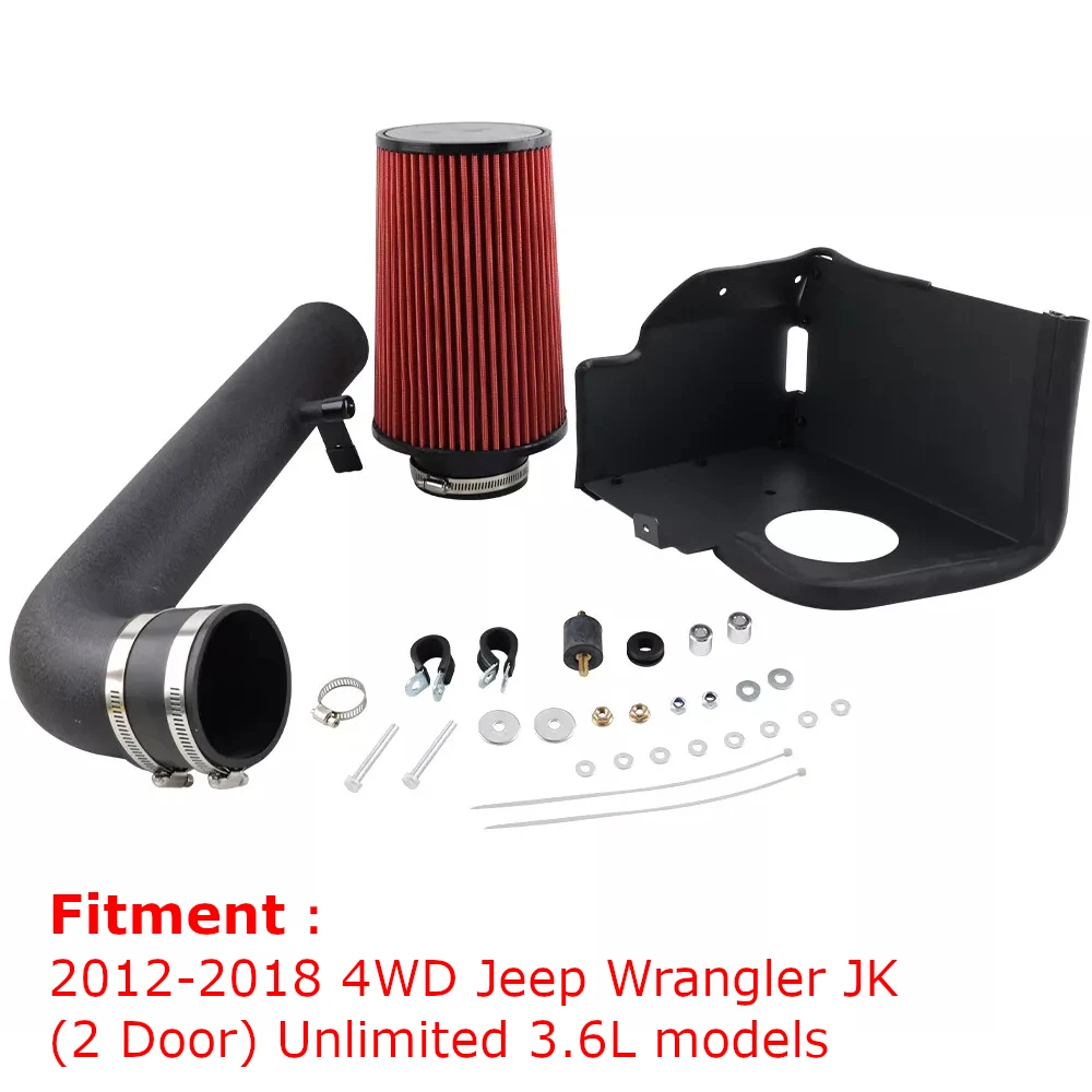 Air Intake System Cold Air Intake Kit 10550A For 2012-2018 Jeep Wrangler JK V6 3.6L 4-Door/2-Door Sport Air Filter