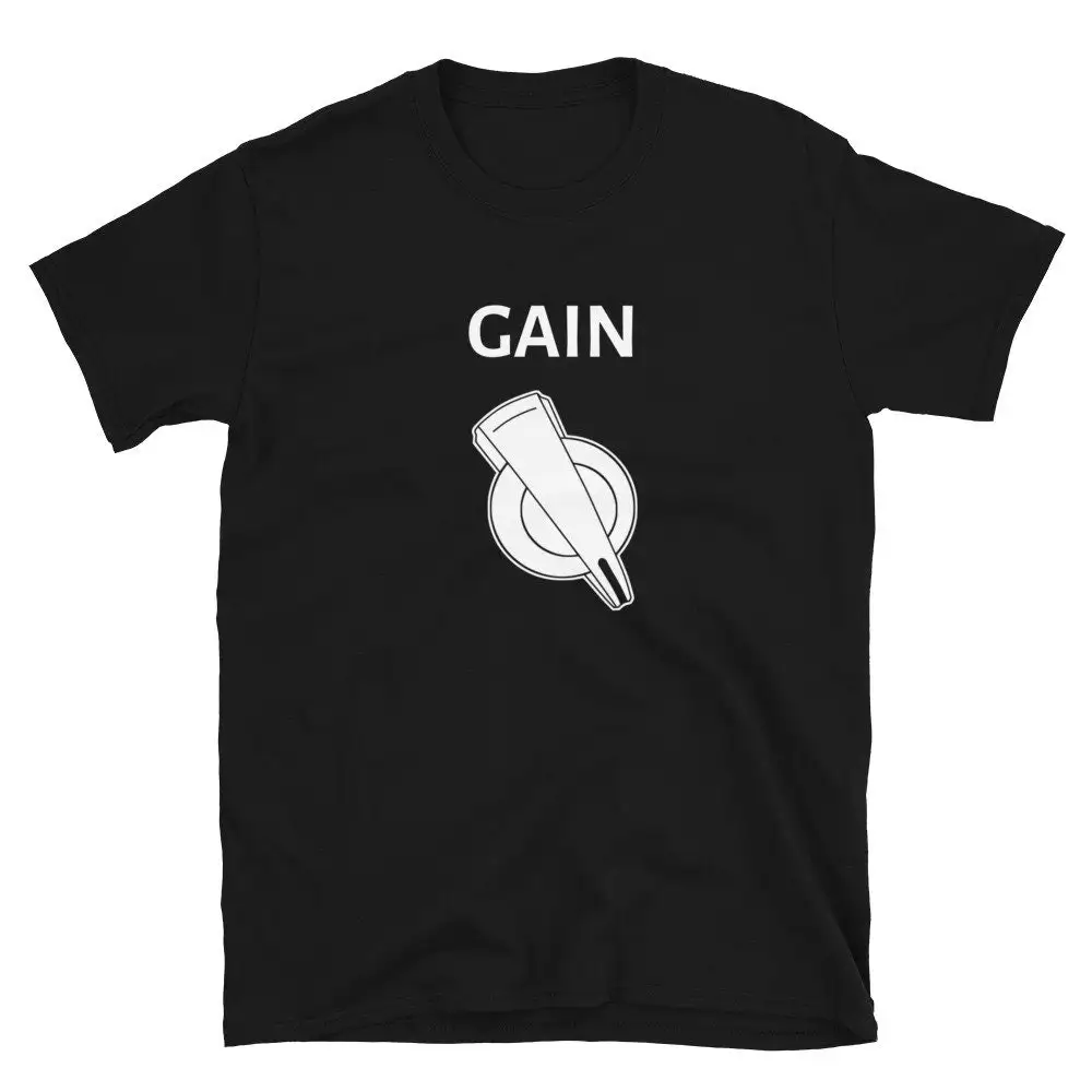 Gain Knob Amplifier T shirt Guitarist gift Musician tee Music Apparel Funny guitar player more unisex