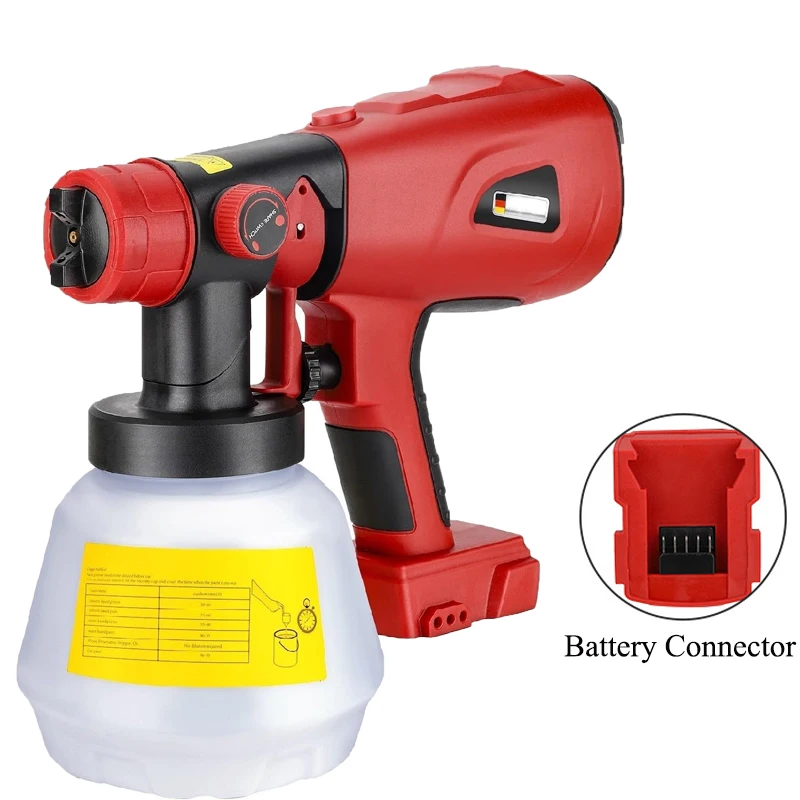 

Cordless Handheld Paint Sprayer 200W Cordless Paint Sprayer for Milwaukee 18V Batteries for Automotive and Furniture Painting