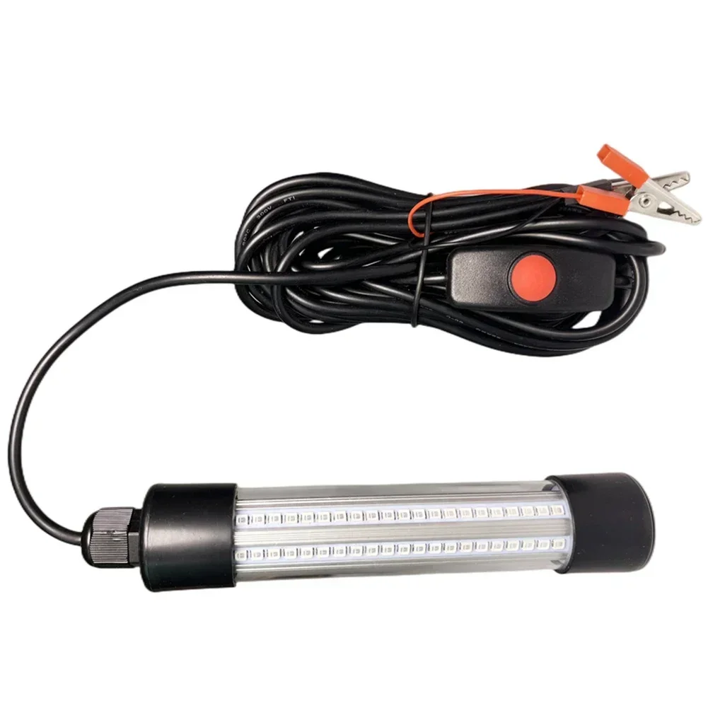 12V/24V LED Fishing Light IP68 Waterproof Lures Fish Finder Lamp Attracting Bait Submersible Underwater Fishing Light Accessory