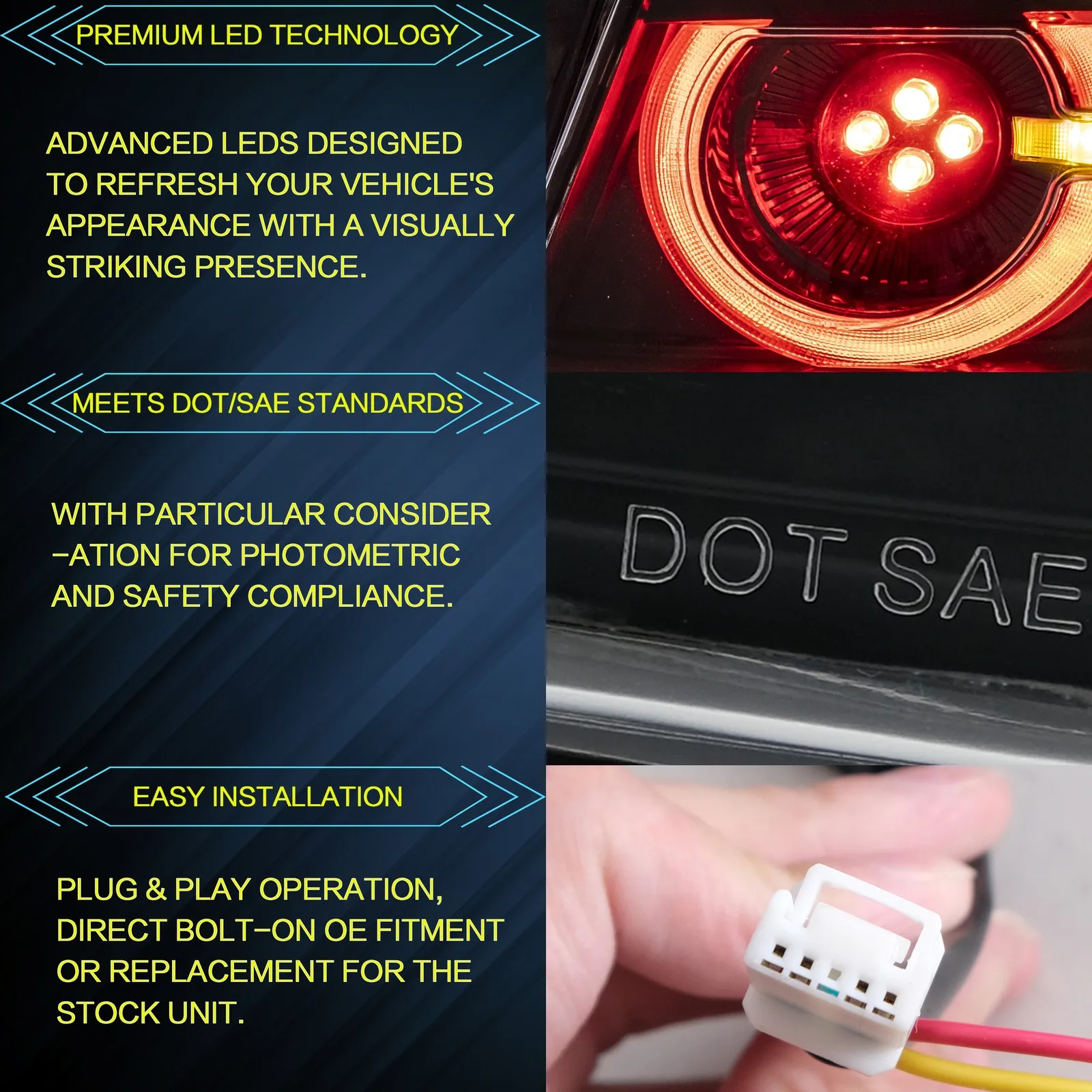 Conjunto de luces traseras de intermitentes LED para Mazda 3Axela Sedan 2019 2020 2021, luz trasera de freno DRL secuencial, 2 uds.