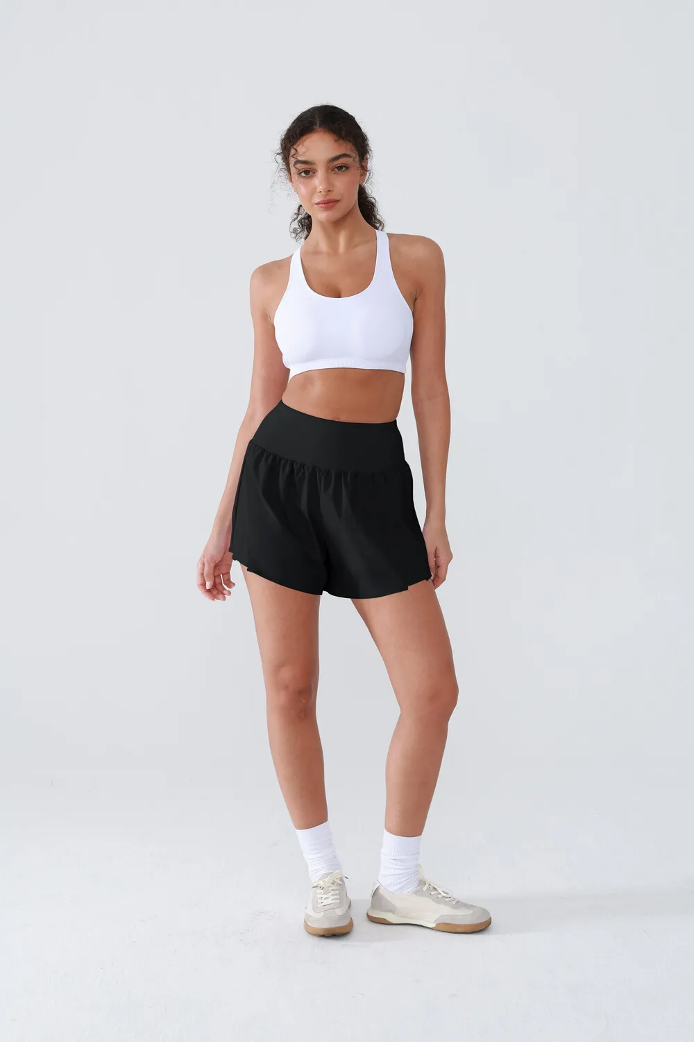Short de Sport pour femmes, Short de course à Double pont, bas de Yoga respirant, pantalon court d'été, d'entraînement physique, de Jogging