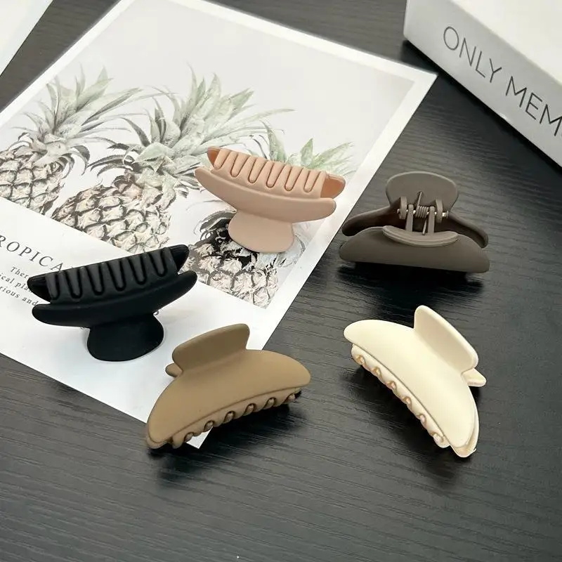 Women Melard Coffee Hair Claw Clip Large Black Acetate Anti-slip Hair Accessory for Makeup Shower Thick Curly Hair