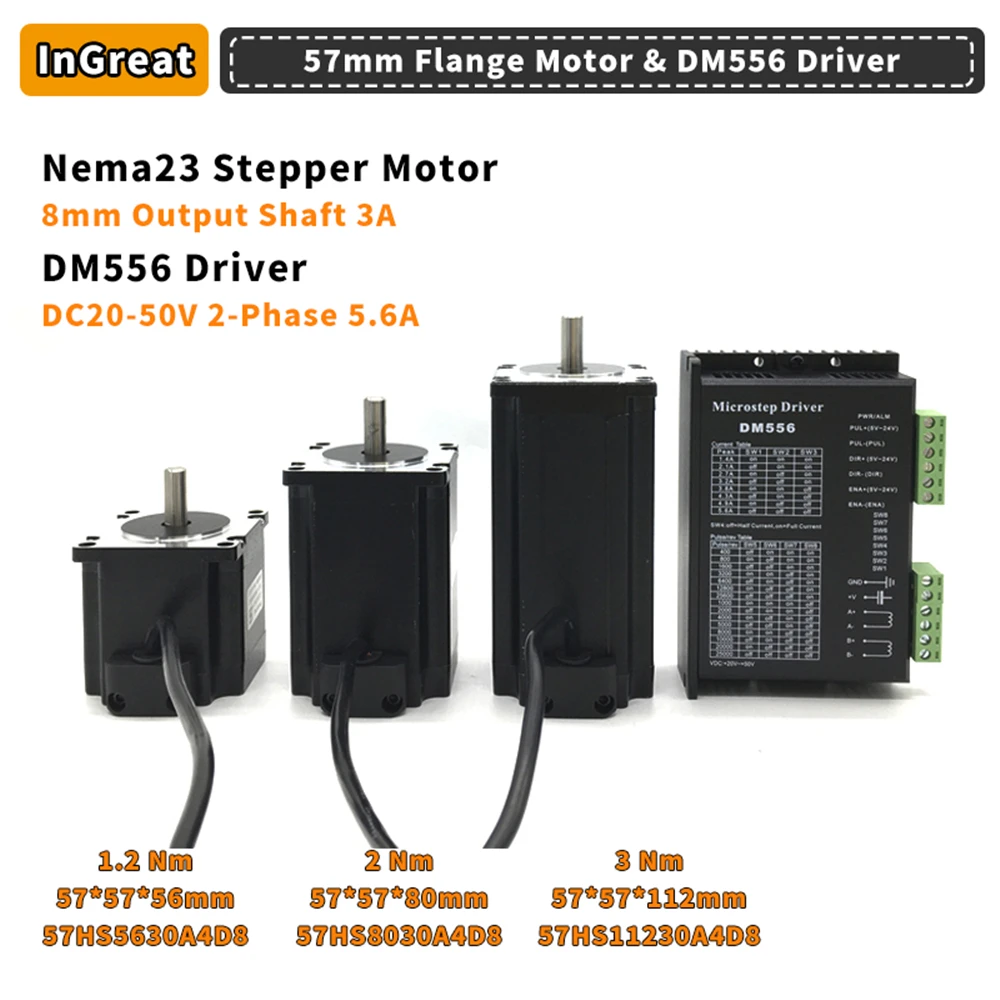 Imagem -06 - Nema 23 Stepper Motor Driver Linear Rail Kit Deslizante Mesa Módulo Parafuso de Esferas Slide Stage Bancada Cnc 50300 mm Curso 1.2-3nm