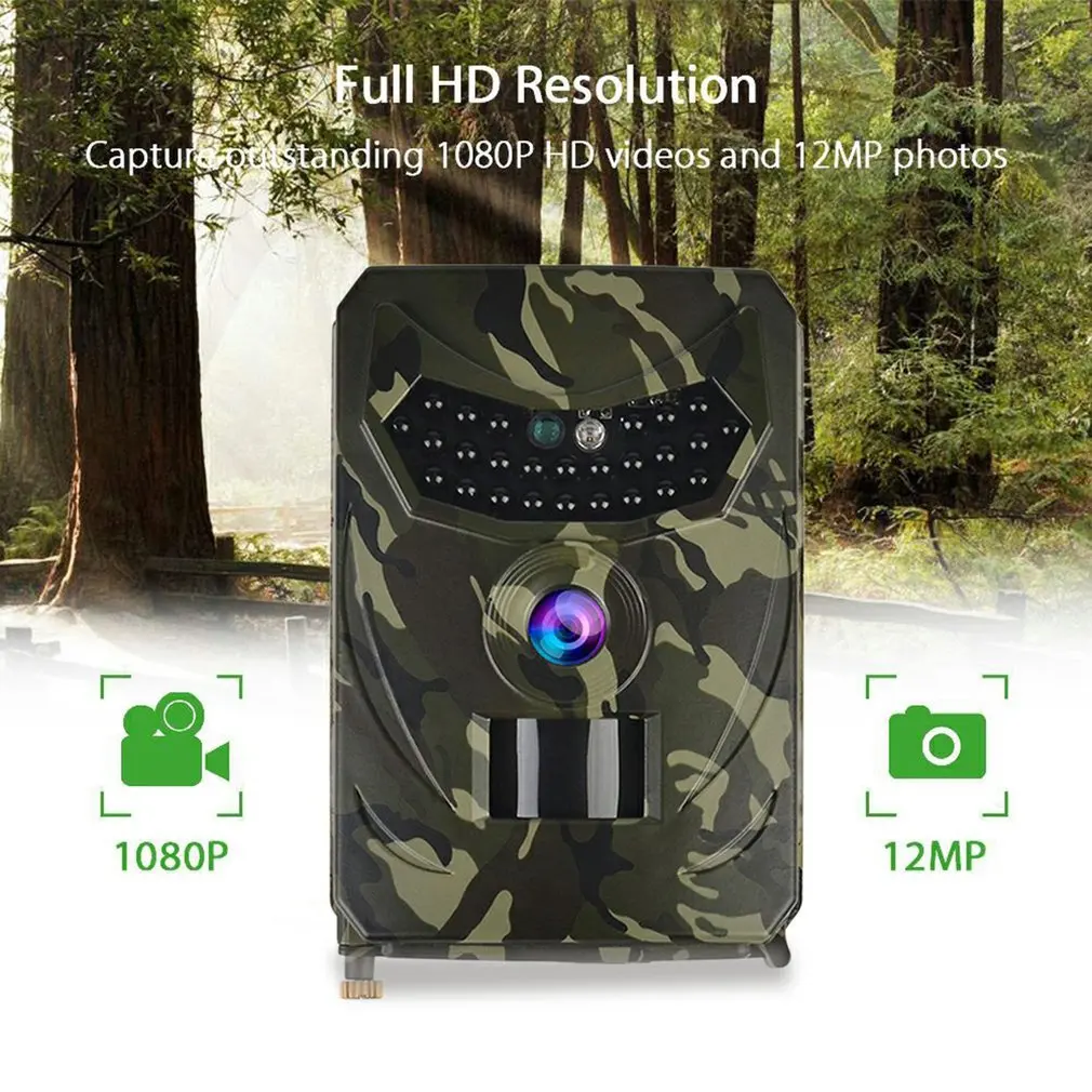 

Hunting Trail Camera 12MP 1080P Night Vision Wildlife Camera With Motion Activated Outdoor Trail Cam Trigger Wildlife Scouting