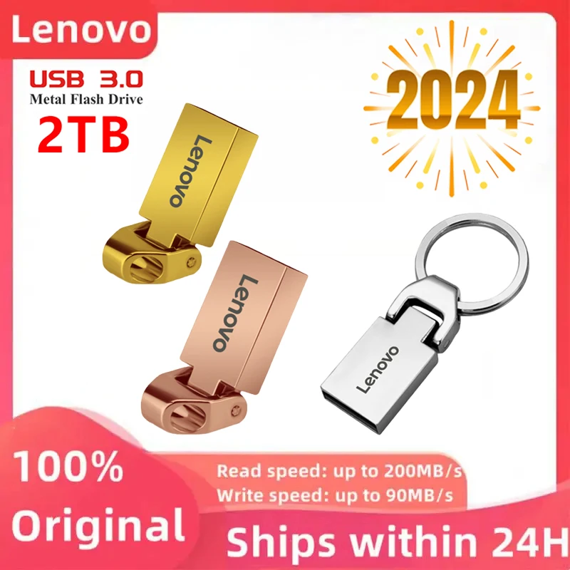 Napędy Flash Lenovo 2TB Usb 3.0 Mini szybki metalowy Pendrive 1TB Stick przenośny dysk wodoodporny Memoria