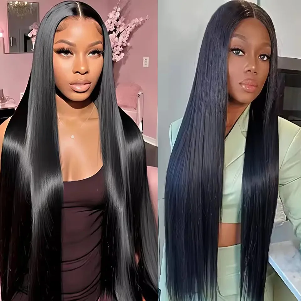 

220 Плотность 30 40 дюймов Bone Прямой парик фронта шнурка 13x6 13x4 Hd Прозрачный бразильский парик человеческих волос для женщин Парик фронтальной части шнурка