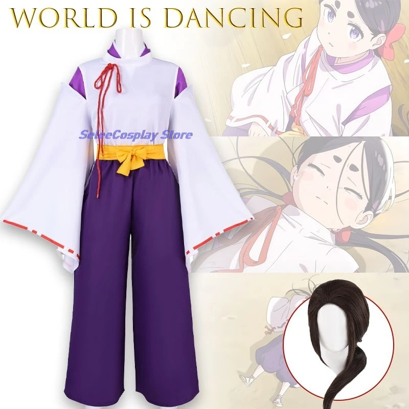 

World Is Dancing Inuyashha Kikyo Cosplay Costume Japanese Style Purple And White Outfit Anime Game Character Full