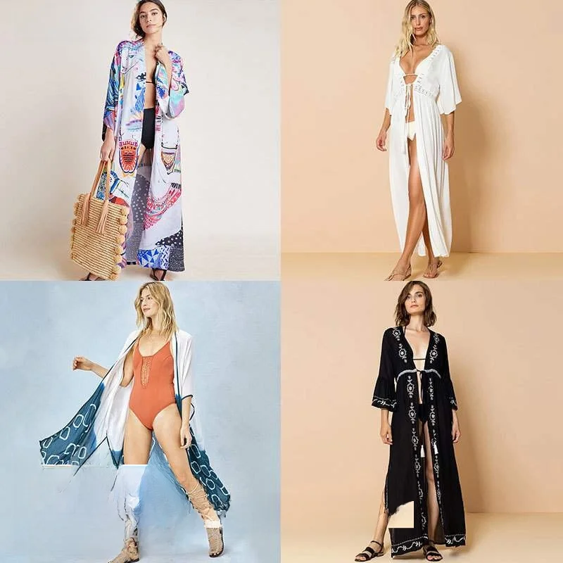 Algodão aberto cardigan praia saia biquíni cobrir terno de natação outerwear vaion praia dr roupas esportivas femininas yoga fitn