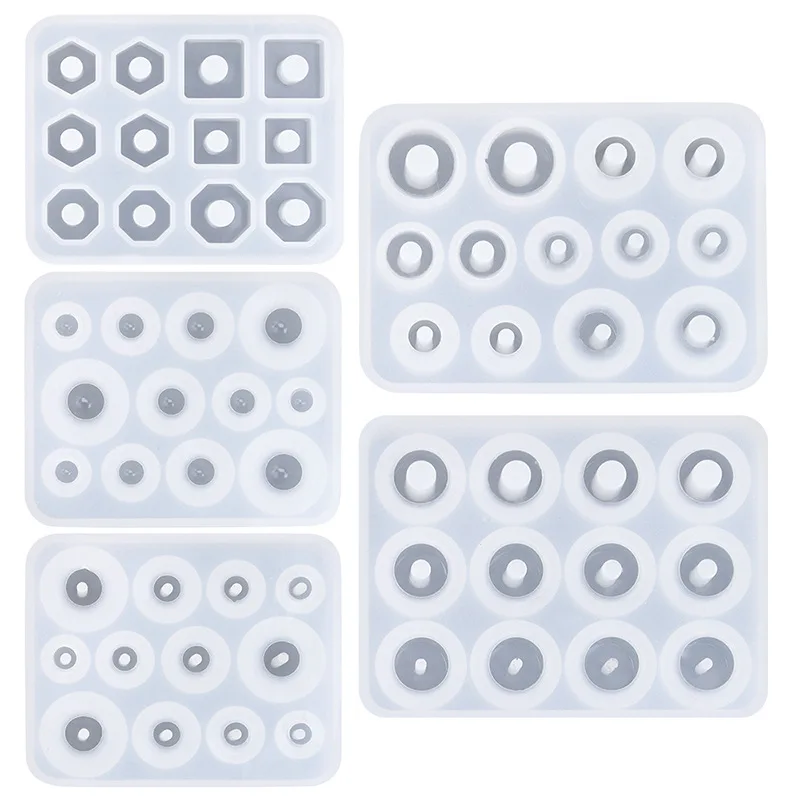 3D Multifuntional Clay Molds for Pendant Earrings DIY Resin Molds Spherical Cube Earrings Hand Bead Jewelry Polymer Clay Mold