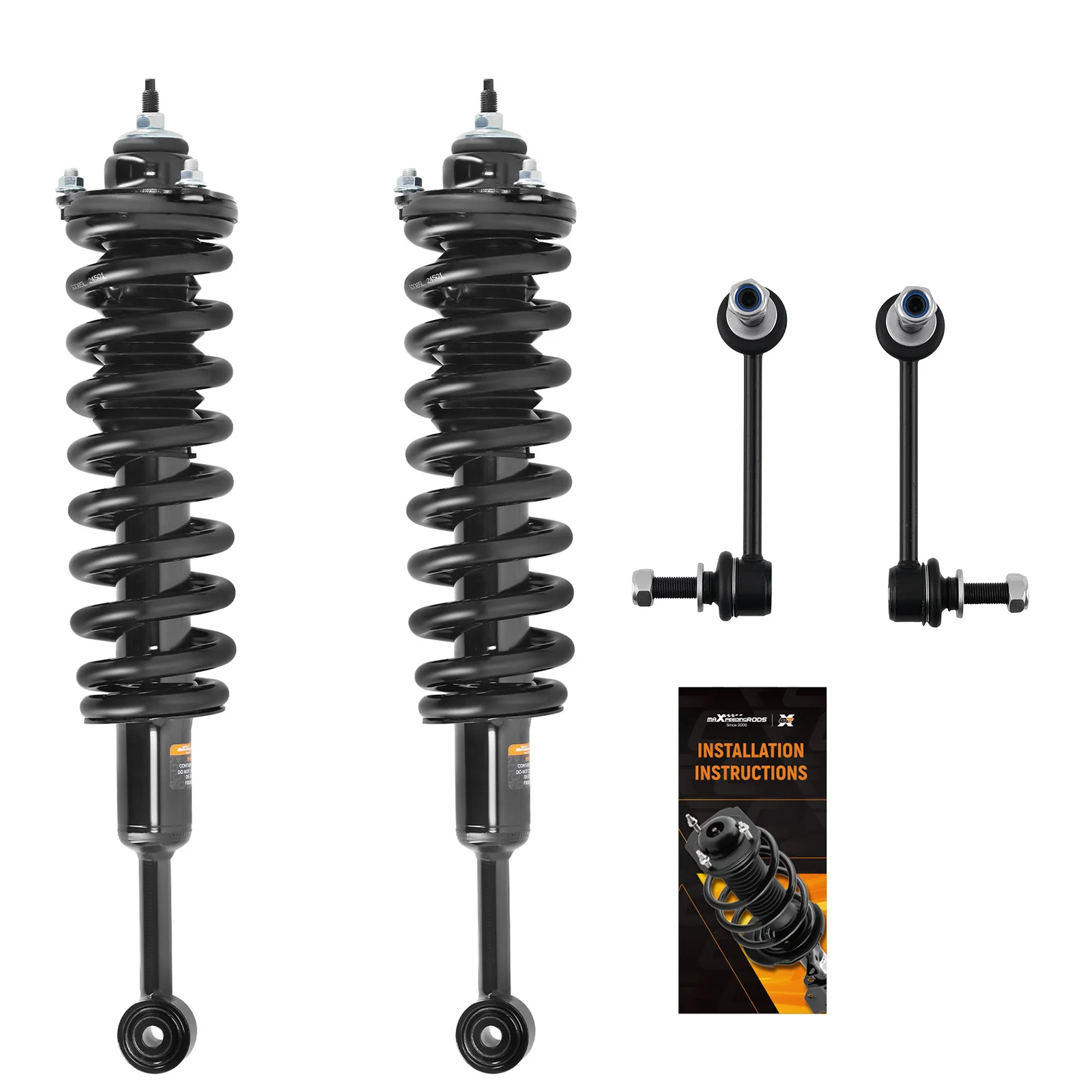 For Factory Brand New Pair 2PCS Front Struts W/ Sway Bar Link For Toyota Tacoma 2005-15 FJ Cruiser 2007-2014 4Runner