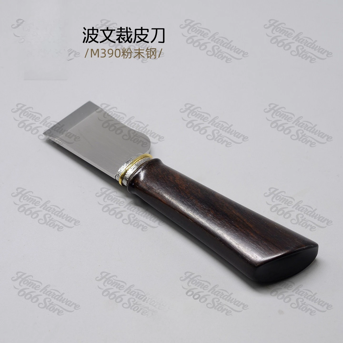 Leather Cutting Knife M390 Powder Steel Red Sandalwood Leather Goods DIY Skin Cutting Hand Tools