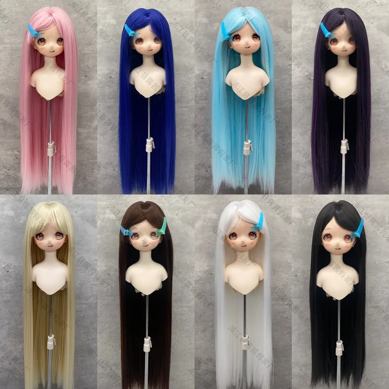 New 1/3 1/4 1/6 Doll's Wig for 60/45/30cm Bjd Doll Long Straight Hair with Bangs Diy Girl Toys Dress Up Doll Accessories,no Doll