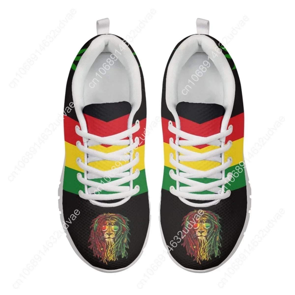 Jamaica Rastafari Flag with Reggae Leaves Printed Unisex Sport Shoes Female Vintage Women Men Lace Up Sneakers Zapatillas