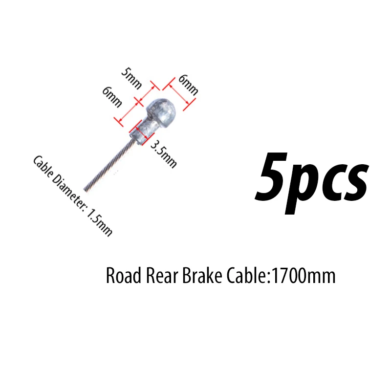 5 stks RISICO RC127 Rvs MTB Mountain Road Fiets Derailleur Shift Rem Binnenkabel Lijn Draad 2100mm 1550mm 1700mm