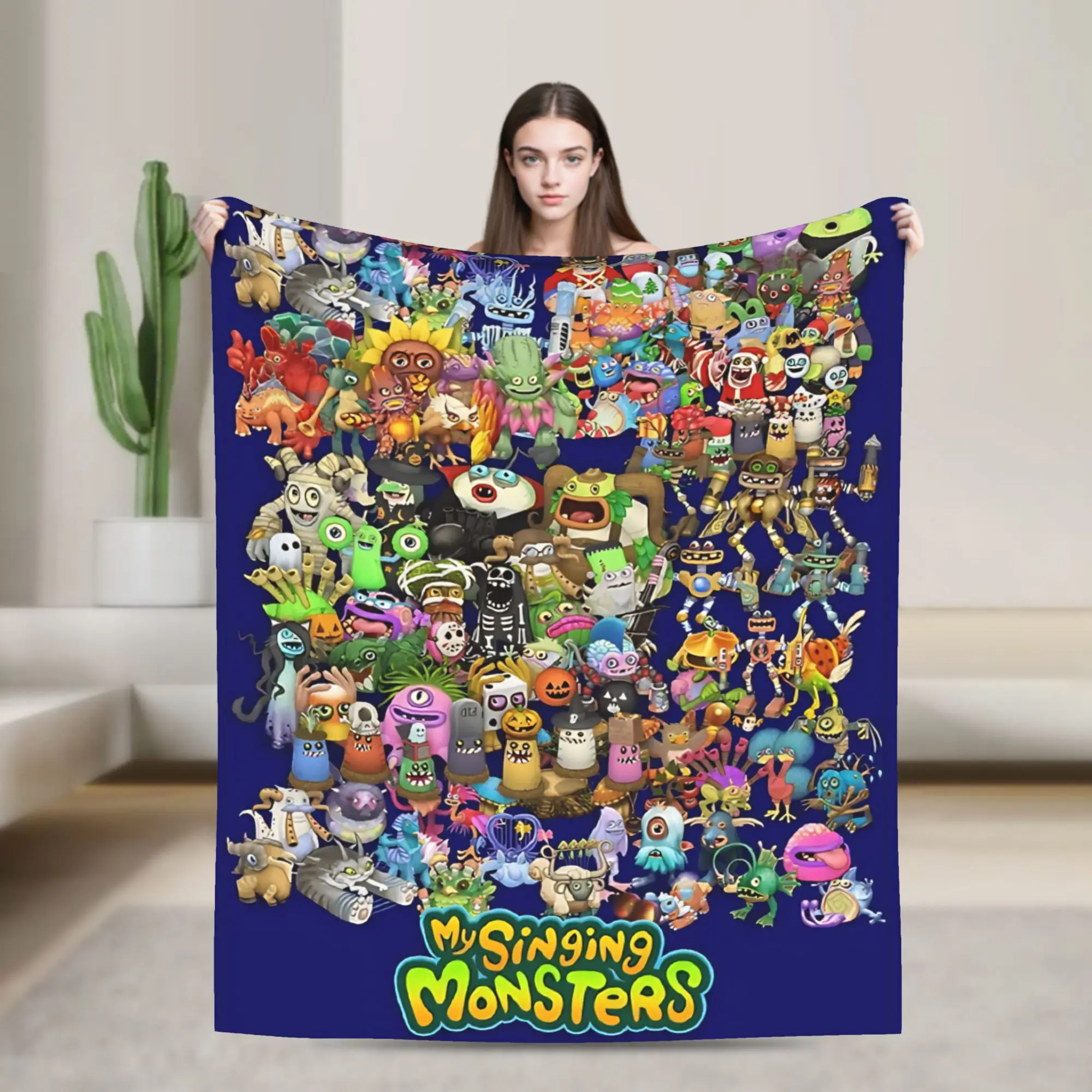 Singing Monsters Group Blankets Quality Warm  Throw Blanket Autumn Travel Office Couch Chair Sofa Bed Funny Bedspread