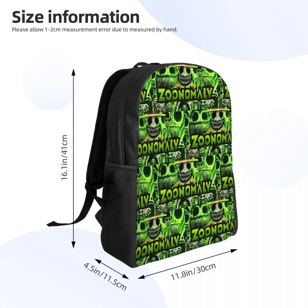 Zoonomaly Cartoon Steam Game Student Backpack School Bag Hiking Travel Daypack for Boys Girls Fashion Bookbag Shoulder Bags
