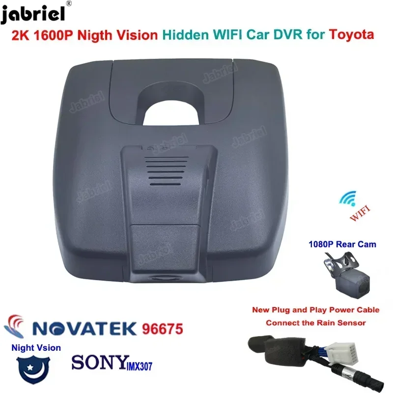 

2K 1600P Wifi Car DVR Dash Cam 24H for Toyota Highlander XU70 for Toyota Highlander XLE LE 2021 2022 2023 2024 for Toyota Kluger