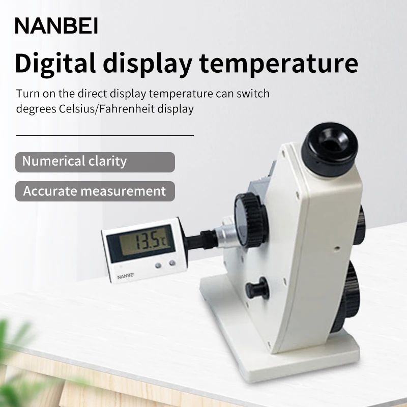 honey refractometer for refractive index nD, average dispersion nF-nc of transparent