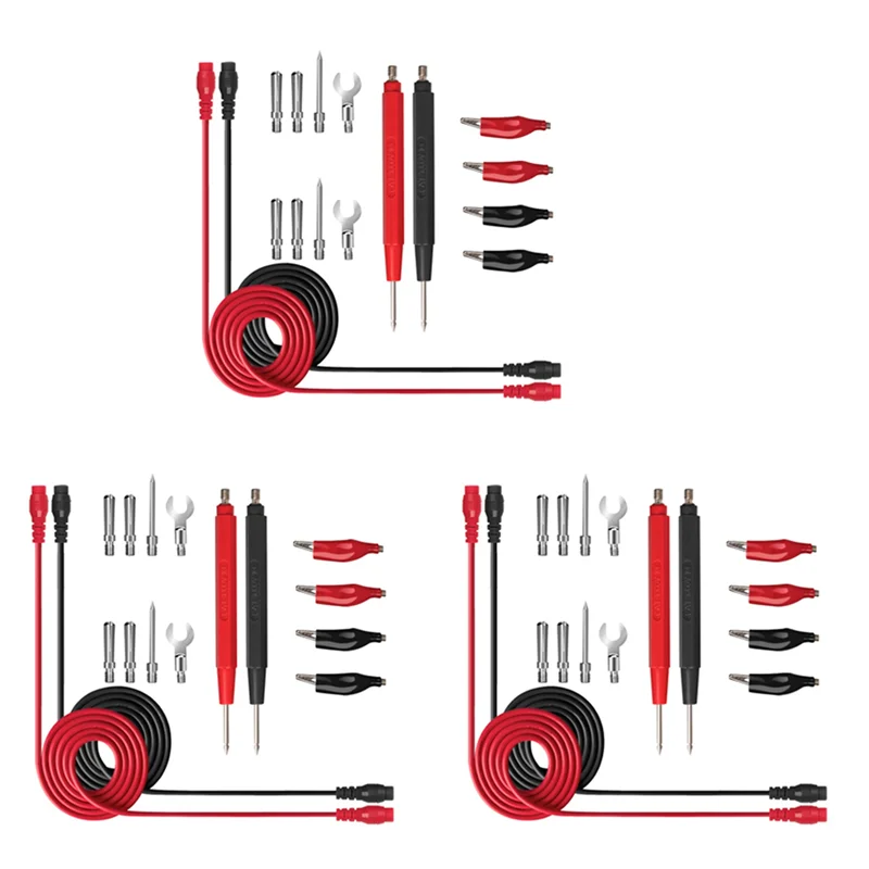 

A02M-48 шт., комплект тестовых проводов для мультиметра, сменные тестовые провода, зонды для цифрового мультиметра, зажимы типа «крокодил», зонд U-типа