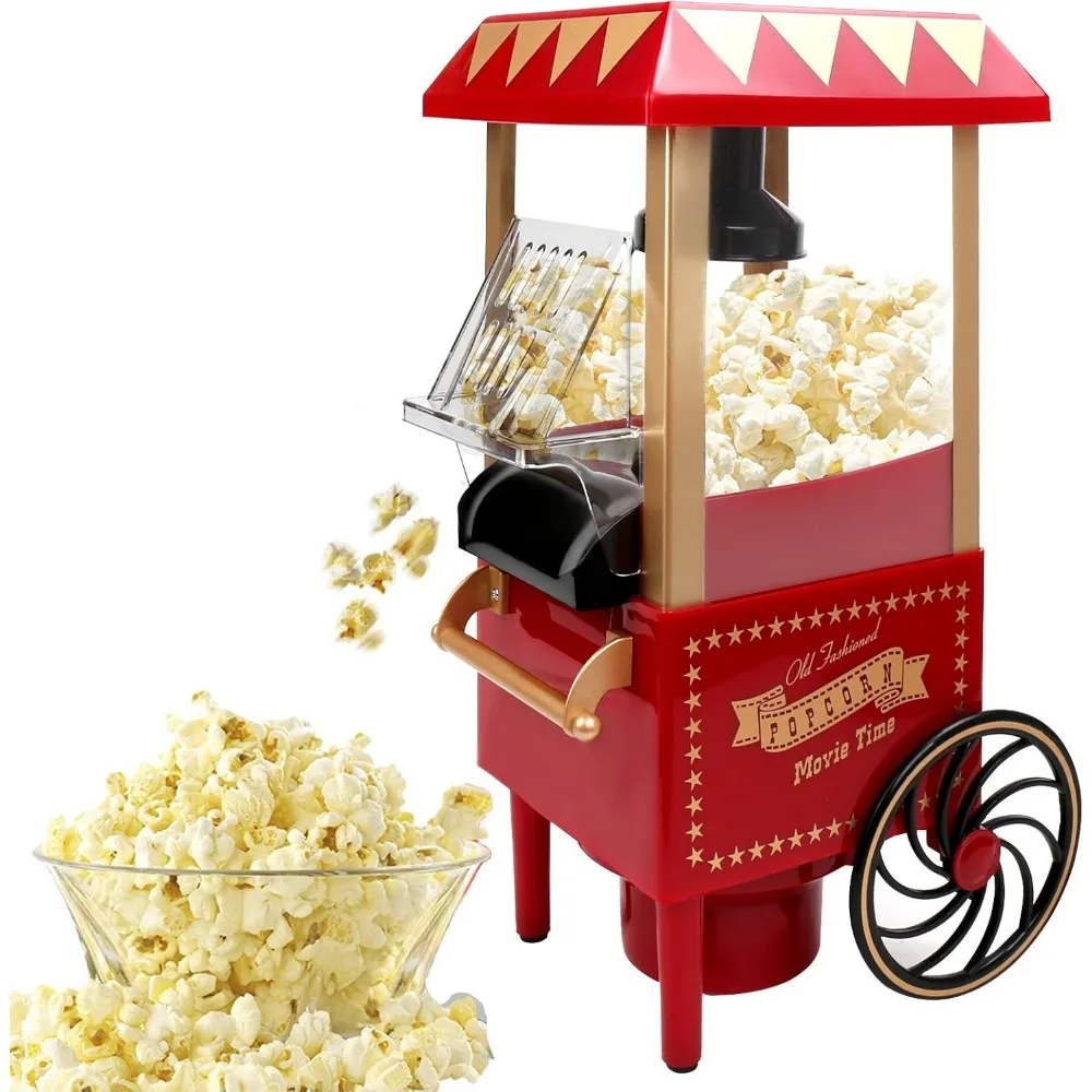

Hot Air Popcorn Machine, Popcorn Maker, 1200W Home Electric Popcorn Popper with Kernel Measuring Scoop, Healthy Oil-Free
