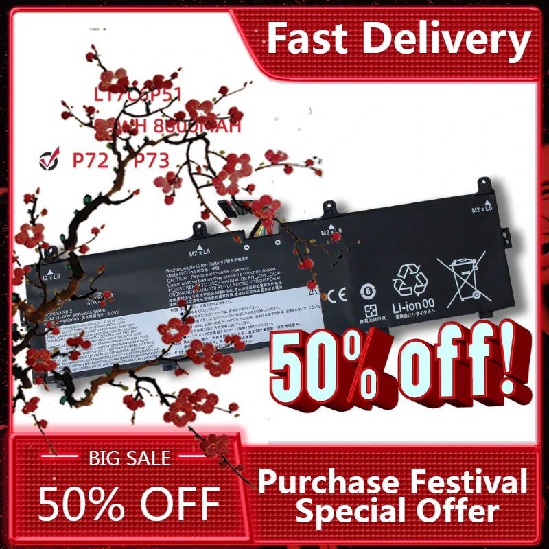 

【Fast Delivery】Suitable For Lenovo ThinkPad P72 L17M6P52 L17C6P51 01AV497/498 Laptop Battery