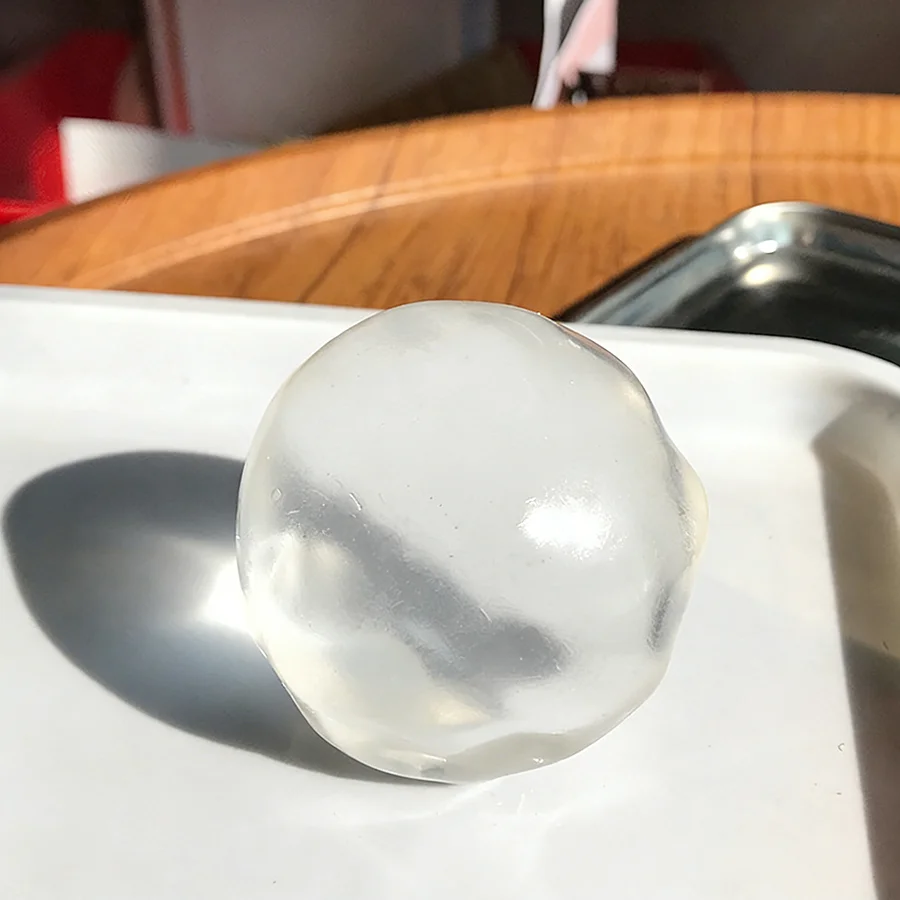 Ultraklarer Kokosnussöl-Squishy-Ball aus TPR, formbar, weiches Fidget-Spielzeug, langsam zurückfedernd, Stressabbau, ASMR, Dekompression, Desktop-Spielzeug – Detail 5