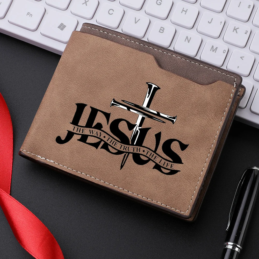 Retro-Geldbörse für Herren mit Buchstabendruck-Design, trendiges Kreditkartenetui, horizontaler Stil, kurze Geldbörse, personalisierte Mode – Detail 2