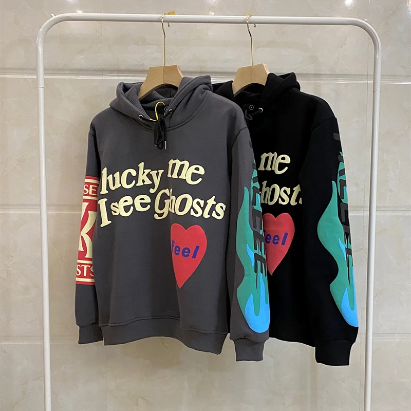 Kanye West-Sudadera con capucha para hombre y mujer, ropa de calle de gran tamaño, sudaderas con capucha de franela de Hip Hop, sudaderas con capucha Vintage Y2k, sudaderas con capucha gráficas