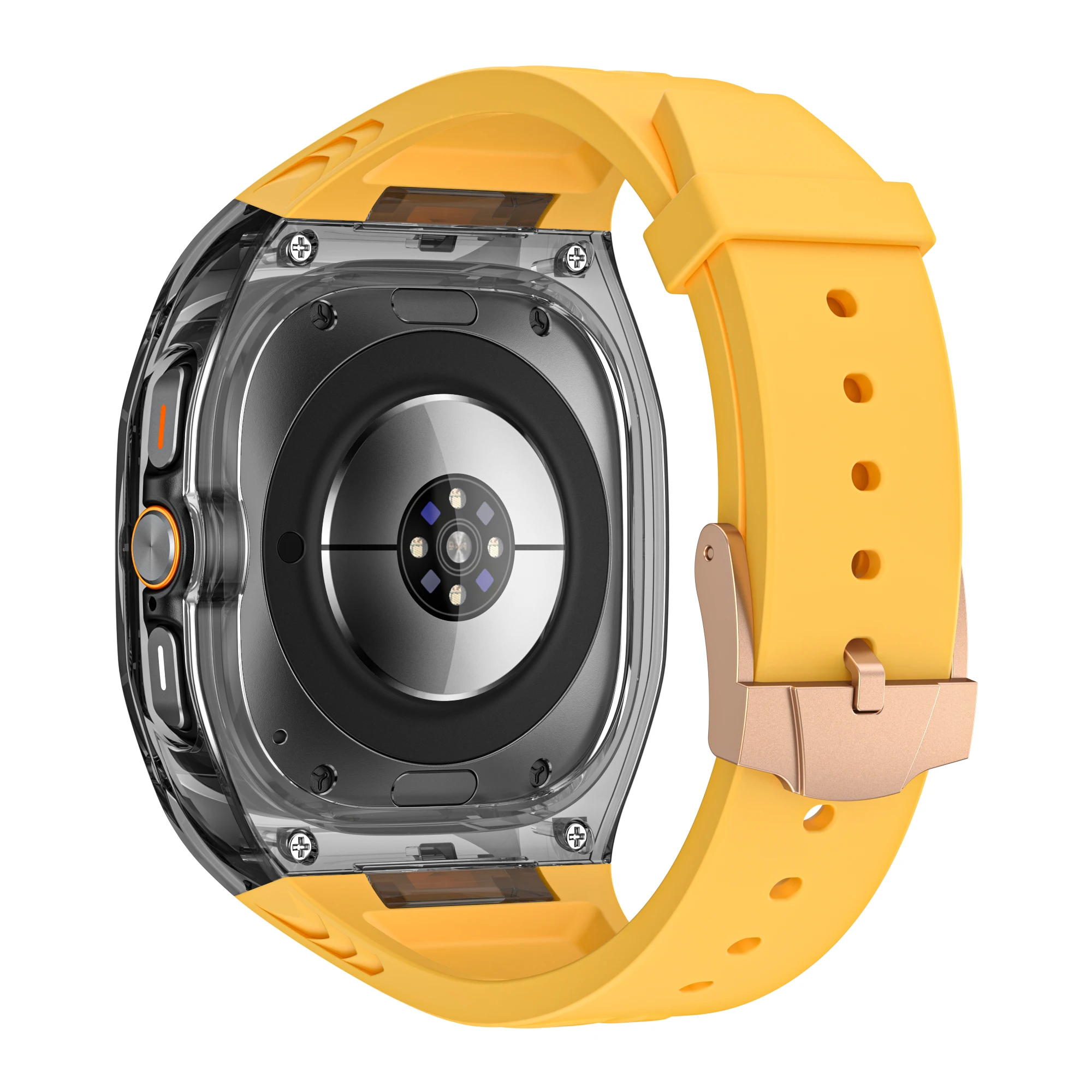 Luxury kit strap+case for Samsung Galaxy Watch  Ultra 47mm silicone ring strap, for Galaxy Watch Ultra men's wristband