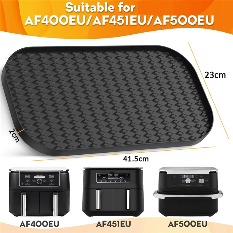 AT28-tapis en Silicone pour Ninja Foodi Max double Zone 9.5L-10.4L tapis en Silicone pour étagère de rangement Ninja