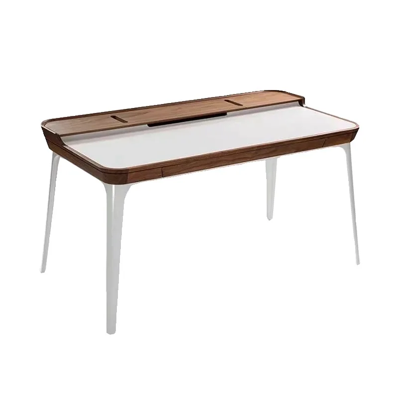 North American black walnut desk, American-style living room long desk, high-end workbench, household cream style writing desk