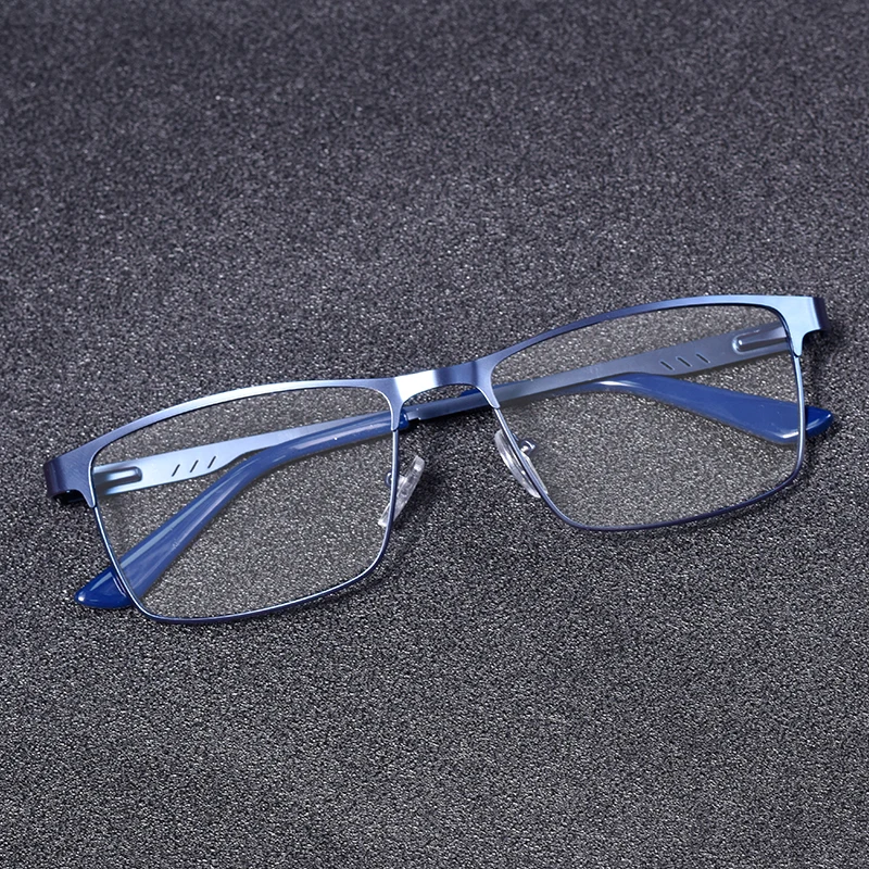 Legierung Business Lesebrille Für Männer Blau Licht Blockieren Computer Linsen Retro Hyperopie Brillen Lunettes + 100