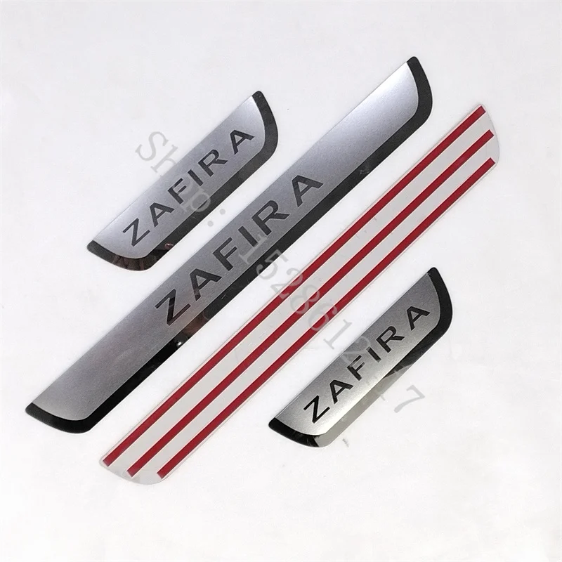For Opel Zafira Tourer A C For Vauxhall Zafira B 2011-2024 Door sill scuff plates thresholds protector Stickers Welcome Pedal